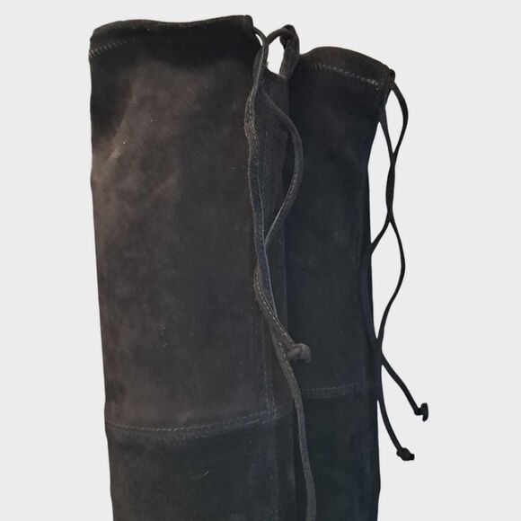Stuart Weitzman NWOB Chalet Lug City Suede Over The Knee Boot Black Size 7 B - Picture 6 of 9
